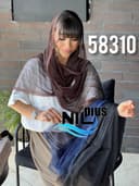 شال دانتل حاشیه گیپور کد nil58310
