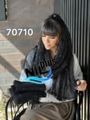 شال دانتل پولکی حاشیه گیپور کد nil70710