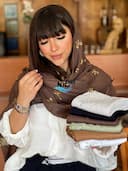 شال ژورژت درختی پاپیون کد nil050130