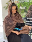 شال گیپور حاشیه طرح دار کد nil58110