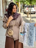 شال مجلسی دانتل حاشیه گیپور کد nil040800
