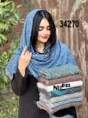 شال پاییزه کرکی دور دانتل وارداتی کد nil34270
