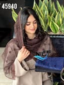 شال تور پاپیون حاشیه دانتل کد nil45940