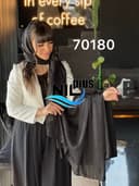 شال مجلسی نخ ابریشم لمه کد nil70180