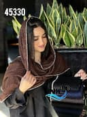 شال برشکا حاشیه دندون موشی کد nil45330