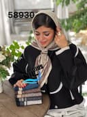 روسری ژورژت درختی سنگی کد nil58930