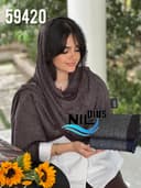 شال پاییزه برفکی دور ریش کد nil59420