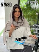 شال کنفی حصیری تابستانه کد nil57530
