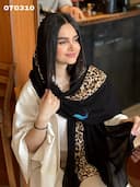 شال گلکسی حاشیه پلنگی نگینی کد nil070310