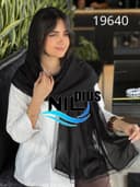 شال نخ ویسکوز نگینی حاشیه دانتل کدnil19640 