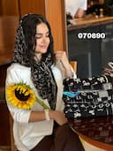 روسری نخ حریر پلیسه دامون کد nil070890