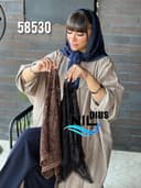 روسری سه گوش گیپور حاشیه گیپور کد nil58530