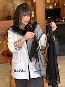 روسری تور سه گوش حاشیه دانتل کد nil98730