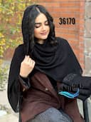 شال ژورژت درختی حاشیه کار شده کد nil36170