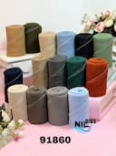شال نخ پنبه پلیسه اکلیلی وارداتی  کد nil91860