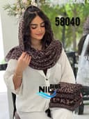 شال برشکا پلنگی آیسانا کد nil58040