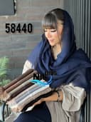شال نخ کج راه تابستانی دور ریش کد nil58440