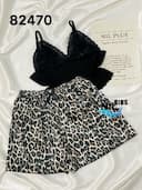 ست تاپ و شورتک پلنگی سایز بزرگ کد nil82470