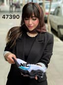 روسری سه گوش تور طرح دار حاشیه دانتل کد nil47390