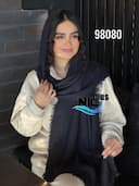 شال پلیسه برفکی ریش دار کد nil98080