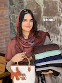 شال نخ ابریشم پلیسه پاییزه کد nil32090