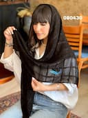 روسری کرپ حریر نگینی وارداتی کد nil080430