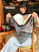 روسری تور سه گوش دور گیپور کد nil050920