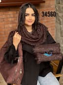  شال بوکله پولکی ریشه دار وارداتی کد nil34560