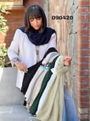 شال حریر شیفون چروک کد nil090420