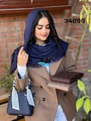 شال نخ کج راه پاییزه دور ریش کد nil34090