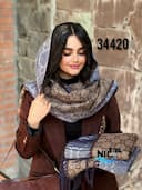 شال موهر دو رو ریشه دار وارداتی کد nil34420