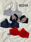 سوتین دانتل طرحدار کد nil82210