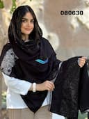 شال ژورژت درختی حاشیه دانتل پولکی کد nil080630