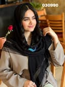 روسری ژورژت نگینی حاشیه دانتل کد nil030990