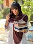 روسری ژورژت درختی حاشیه سکه ای کد nil090480