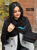 شال مخمل برجسته نگینی کد nil36230