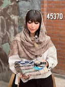 شال نخ ژورژت درختی شنیا کد nil45370