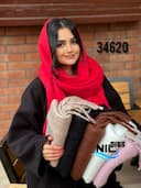 بیگ اسکارف موهر ریشه دار وارداتی کد nil34620