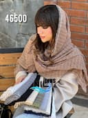 شال کرپ حریر نگینی حاشیه دانتل کد nil46500