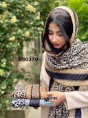 شال نخی پلیسه پلنگی کد nil030370