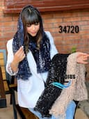 شال پولکی مجلسی حاشیه دانتل کد nil34720