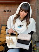 شال حصیری پاییزه نخ ابریشم کد nil33460