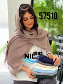 شال ژورژت درختی حاشیه  نگین دانتل کد nil57510