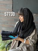 شال نخ ابریشم حاشیه نگینی کد nil57730