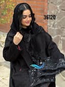 روسری ژورژت درختی حاشیه دانتل پولکی کد nil36120