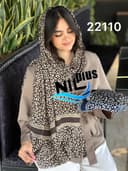 شال نخ پلیسه پاییزه طرحدار ژاویس کد nil22110