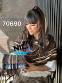 شال کنفی پاییزه دور ریش طرح جنگل کد nil70690