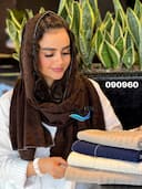 شال پاییزه دولایه حاشیه لمه کد nil090960