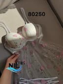 لباس خواب شکوفه ای کاپدار کد nil80250