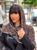 شال حریر نخ پلنگی پلیسه رامان کد nil030540
